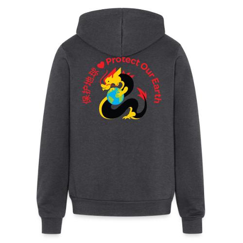 Kindness Dragon with Earth Red - Unisex Full Zip Hoodie