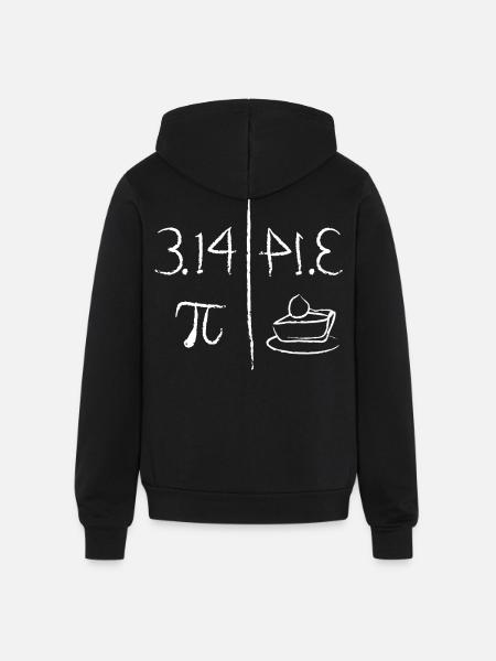 Pi Mirrors Pie - Unisex Full Zip Hoodie - black