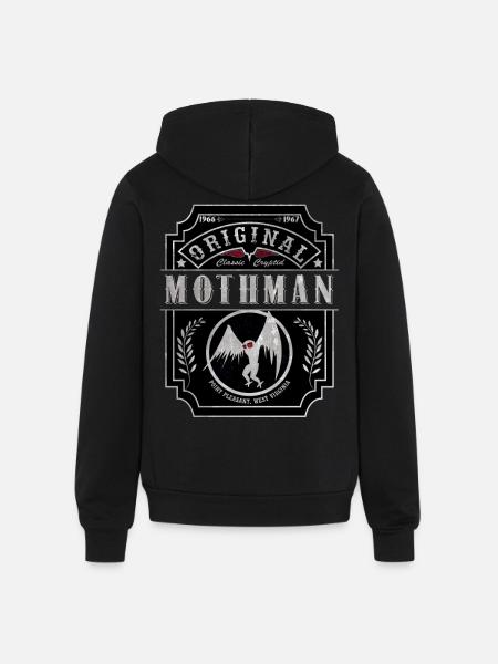 Mothman Classic Cryptid - Unisex Full Zip Hoodie - black