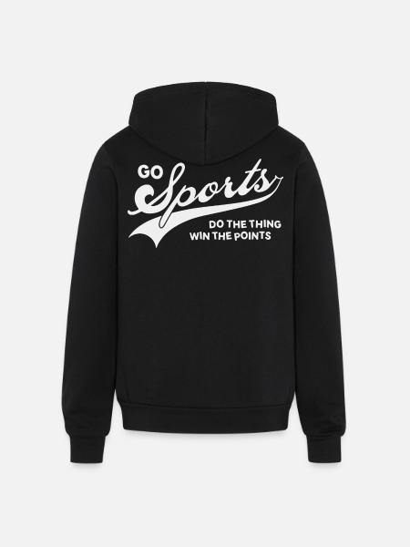 Go Sports - Unisex Full Zip Hoodie - black