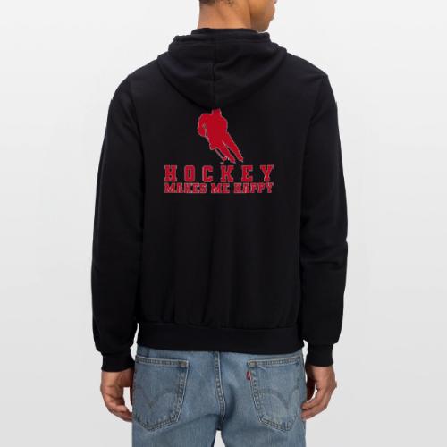 Hockey makes me happy - Unisex Full Zip Hoodie