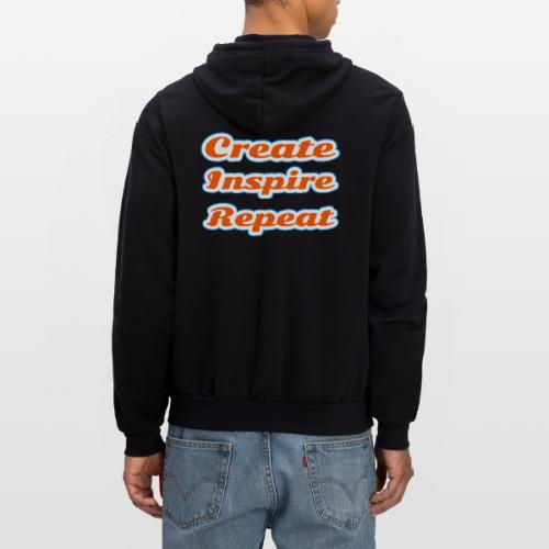 Create, Inspire, Repeat — Artist Life Script - Unisex Full Zip Hoodie