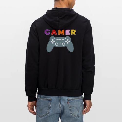 Colorful Gamer Controller Graphic - Unisex Full Zip Hoodie