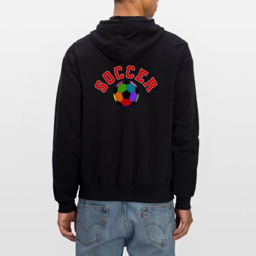 Soccer: Colorful Kick - Unisex Full Zip Hoodie
