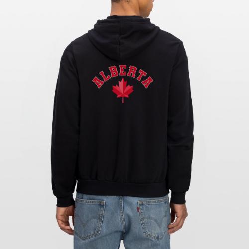 Alberta with maple leaf - Unisex Full Zip Hoodie