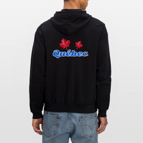 Québec with two red maple leaves - Unisex Full Zip Hoodie