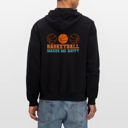 Basketball makes me happy - Unisex Full Zip Hoodie
