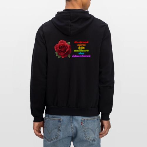 Thank You Educator: Pink and Rainbow Message - Unisex Full Zip Hoodie