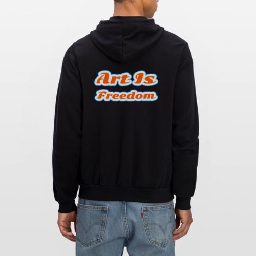 Art Is Freedom — Creative Expression Script - Unisex Full Zip Hoodie