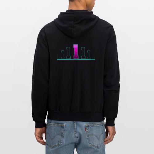 Number 1 in Magenta: Varsity Font - Unisex Full Zip Hoodie