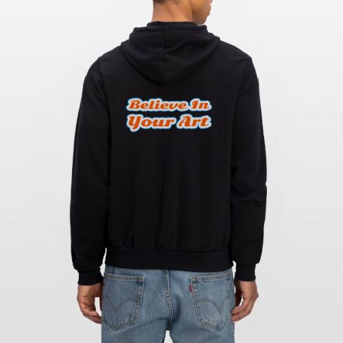 Believe in Your Art — Creative Glow Script - Unisex Full Zip Hoodie