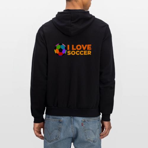 I Love Soccer - Unisex Full Zip Hoodie