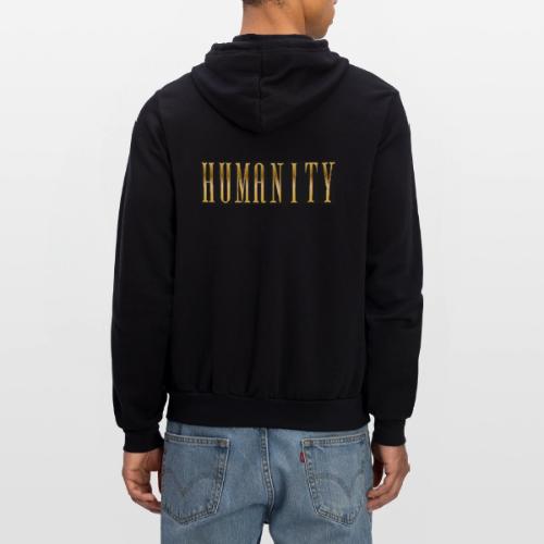 Golden Humanity Statement - Unisex Full Zip Hoodie