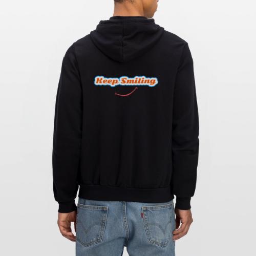 Keep Smiling Positive Vibes Graphic - Unisex Full Zip Hoodie