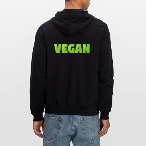 Vegan Bold Green Typography Design - Unisex Full Zip Hoodie