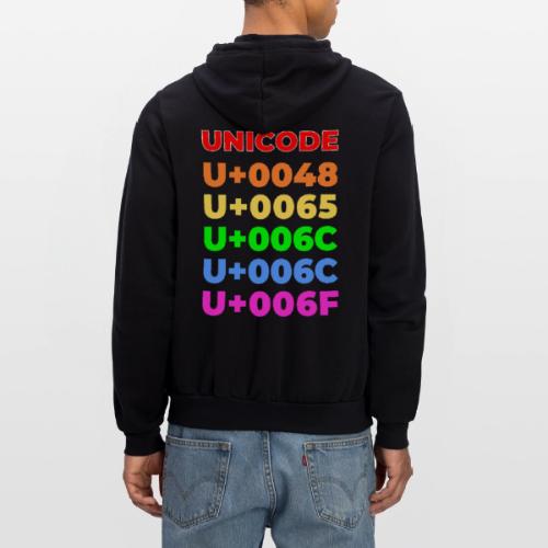 Hello, in unicode - Unisex Full Zip Hoodie