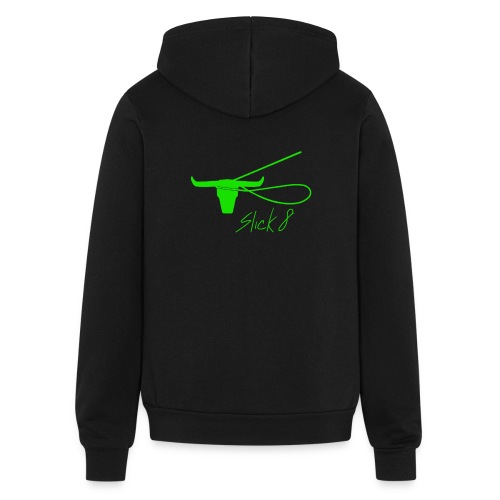 Slick 8, green logo - Bella + Canvas Unisex Full Zip Hoodie