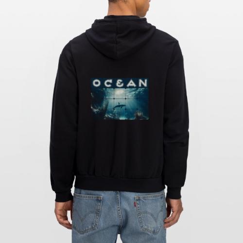 Ocean: Dolphin’s Serenity - Unisex Full Zip Hoodie