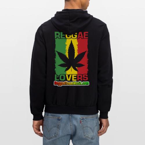 Reggae lovers design featuring cannabis leaf - Unisex Full Zip Hoodie