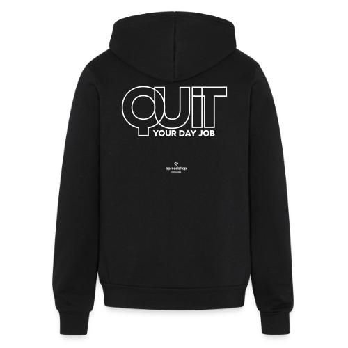 Quit in white - Unisex Full Zip Hoodie