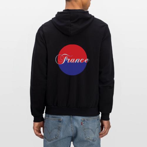 France Tricolore Circle - Unisex Full Zip Hoodie