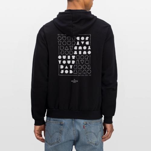 Quit upside white - Unisex Full Zip Hoodie