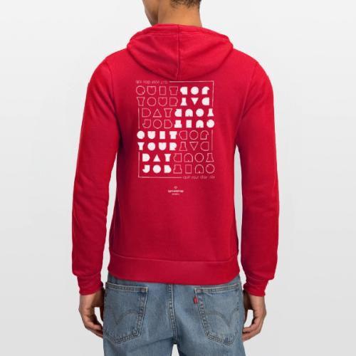 Quit upside white - Unisex Full Zip Hoodie