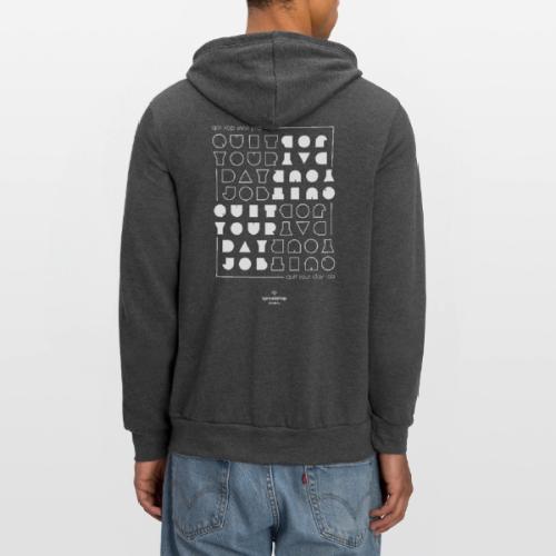 Quit upside white - Unisex Full Zip Hoodie