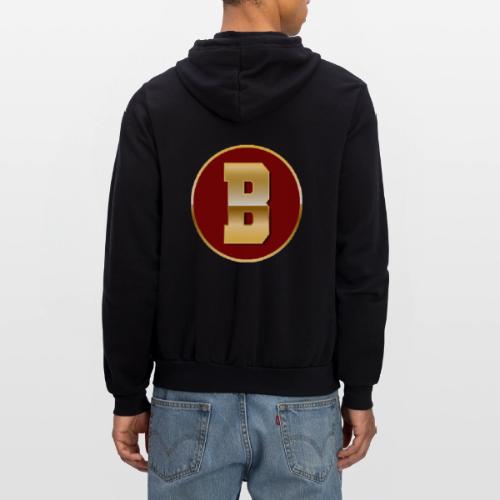Letter B – Capital Varsity Alphabet Monogram - Unisex Full Zip Hoodie