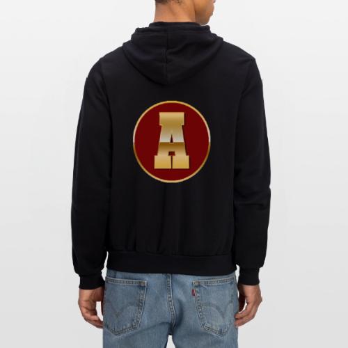 Letter A – Capital Varsity Alphabet Monogram - Unisex Full Zip Hoodie