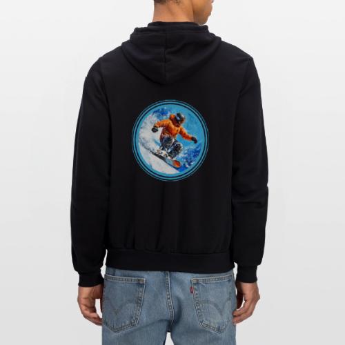 Snowboarding Motion - Unisex Full Zip Hoodie