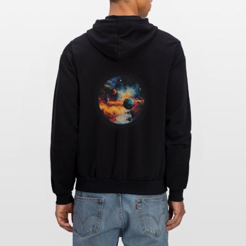 Cosmic Brush Planets - Unisex Full Zip Hoodie