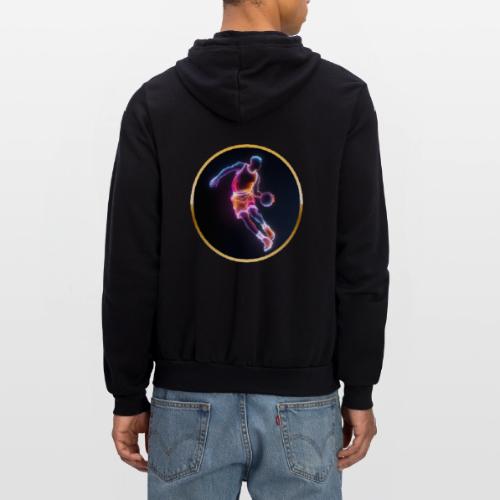 Neon Basketball Player - Unisex Full Zip Hoodie