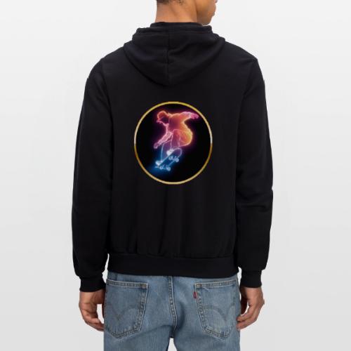 Skateboarding: Golden Trick Rider - Unisex Full Zip Hoodie
