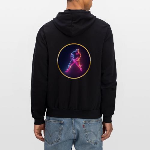 Hockey: Neon Ice Strike - Unisex Full Zip Hoodie