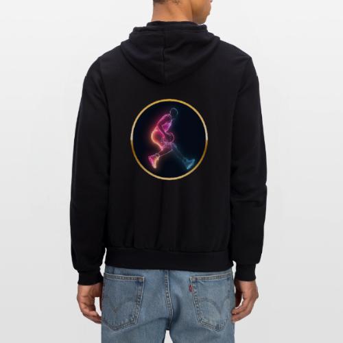 Basketball: Golden Court Glow - Unisex Full Zip Hoodie