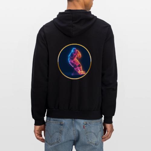 Hockey: Neon Hockey Sketch - Unisex Full Zip Hoodie