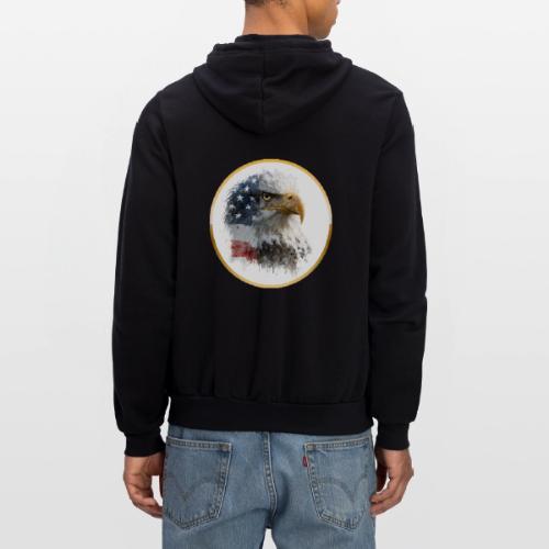 USA: Patriot Wing Emblem - Unisex Full Zip Hoodie