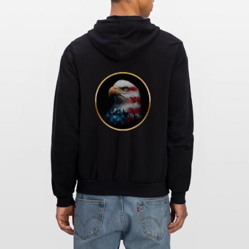 USA: Liberty Emblem - Unisex Full Zip Hoodie
