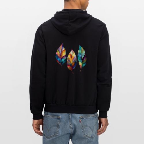 Art: Colorful Leaf Harmony - Unisex Full Zip Hoodie