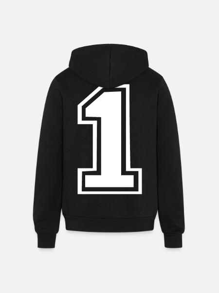 1 - Unisex Full Zip Hoodie - black