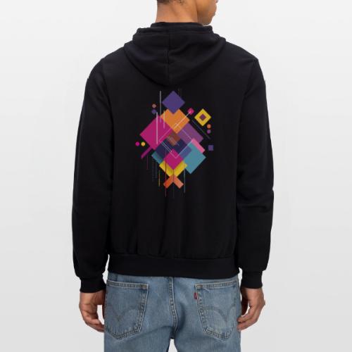 Vibrant Geometry - Unisex Full Zip Hoodie