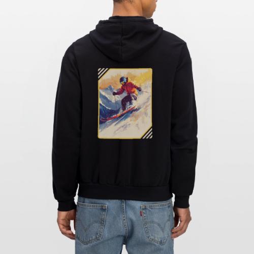 Skiing Through Snow Dreams - Unisex Full Zip Hoodie