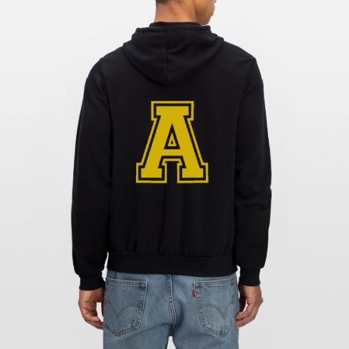 Letter A – Capital Athletic Alphabet Monogram - Unisex Full Zip Hoodie