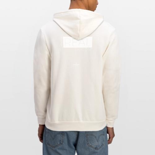 Real in white - Unisex Full Zip Hoodie