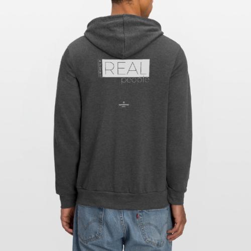 Real in white - Unisex Full Zip Hoodie