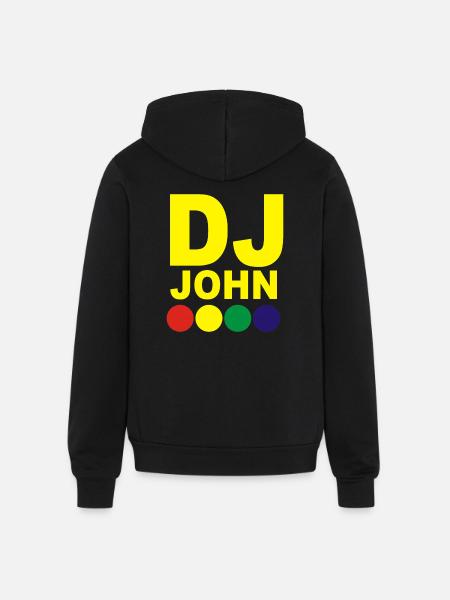 DJ John - Unisex Full Zip Hoodie - black