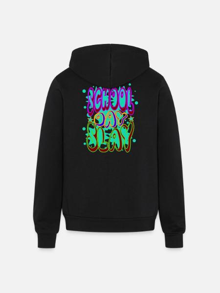 School Day Slay - Unisex Full Zip Hoodie - black