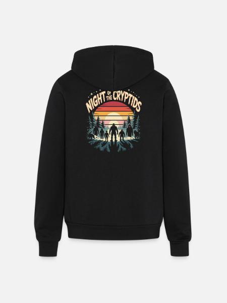 Cryptozoology Night Of The Cryptids - Unisex Full Zip Hoodie - black