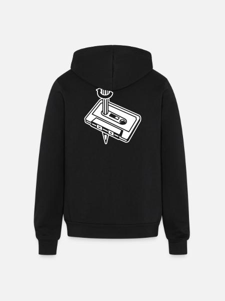 Unique Cassette Mixtape Relationship - Unisex Full Zip Hoodie - black